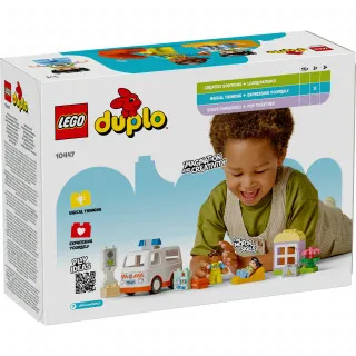 Lego duplo town ambulance  and  driver 