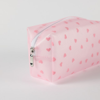Be Cute prozirni neseser srca, roze 24x7x16cm 