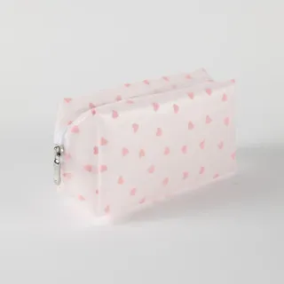 Be Cute prozirni neseser srca, sv. roze 18x8x10cm 