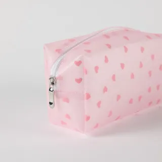 Be Cute prozirni neseser srca, roze 18x8x10cm 