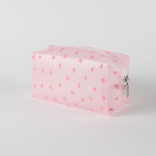 Be Cute prozirni neseser srca, roze 18x8x10cm 