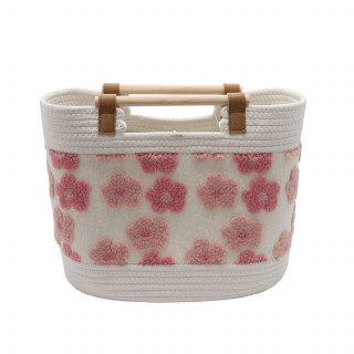 Cute&Cool HOME korpa drvene ručke roze, 40x25x30cm 