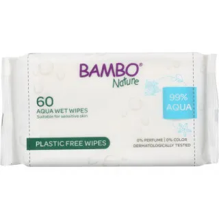 Bambo vlažne maramice Nature Aqua 99% voda 60 kom 