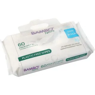 Bambo vlažne maramice Nature Aqua 99% voda 60 kom 