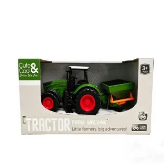 Cute&Cool traktor rasipač  1:24, zeleni 