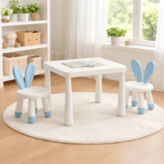 Cute&Cool HOME set za sobu sto i 2 stolice plava 