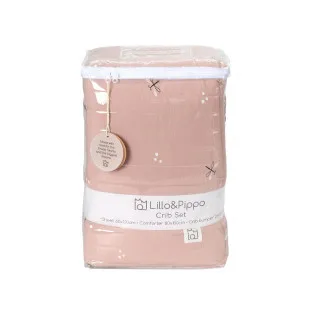 Lillo&Pippo punjena posteljina 3/1, Pink FlyWing 