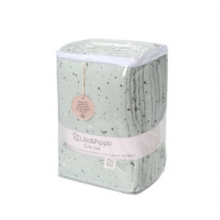 Lillo&Pippo punjena posteljina 3/1, Terrazzo Blue 