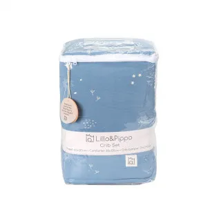 Lillo&Pippo punjena posteljina 3/1, Blue Wish 