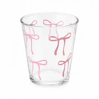 Cute&Cool HOME staklena čaša mašnice, 350ml 