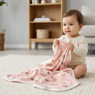 Baby Textil prekrivač Cvetna družina, 80x90cm 