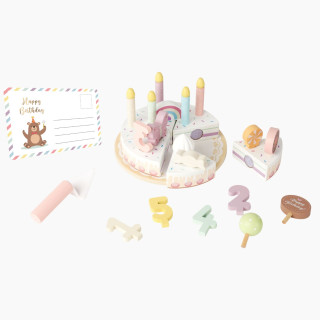 Cute&Cool drvena igračka rođendanska torta set 