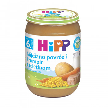 Hipp kašica povrće, krompir i teletina 190g 