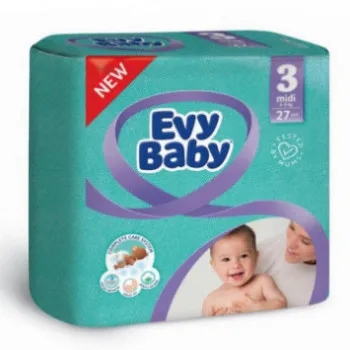 Evybaby pelene standard 3 Midi 27 kom NOVO 