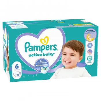 Pampers pelene active baby mega box 6 extra large 13-18kg 96kom 