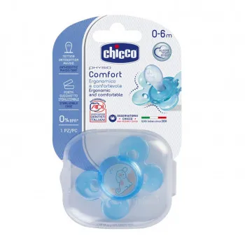 Chicco cucla Giotto Comfort silikon 0-6m 1 k plava 