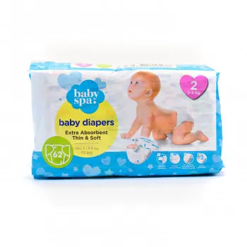 Baby spa pelene 2 mini 3-6kg 62kom 