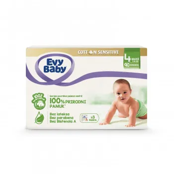 Evybaby Cotton box 4 maxi 90 kom 