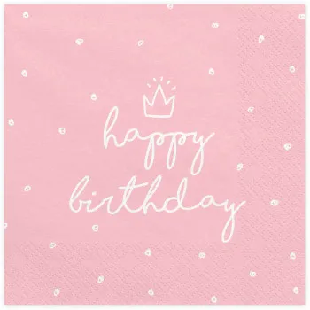 Salvete papirne happy birthday 33x33 cm 