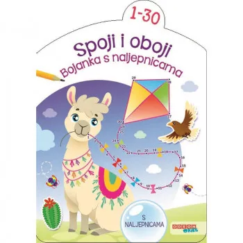 Bojanka s naljepnicama spoji i oboji 1-30 