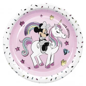 Papirni tanjuri Minnie metallic Disney 23 cm 8 kom 