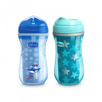 Chicco čaša 12m+, active cup, plava 