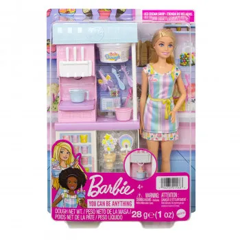 Barbie set prodavnica sladoleda i lutka 