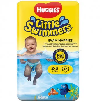 Huggies pelene za kupanje velicinaS2-3 3-8kg 12kom 