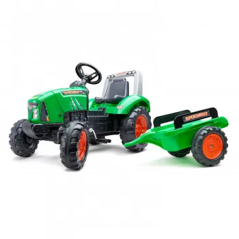 Falk superpunjivi traktor za decu sa prikolicom 