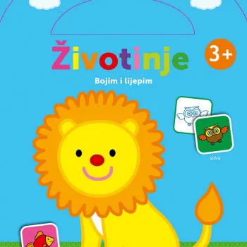Malik knjiga Zalijepi i oboji -Životinje 3+ zelena