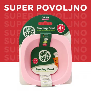 Baby Chef činija roze 2kom 