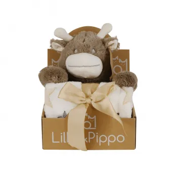 Lillo&Pippo ćebe sa igračkom, kravica 