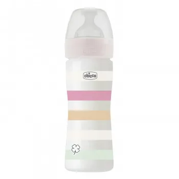 Chicco WB plastična flašica 250ml, silikon,dev. 