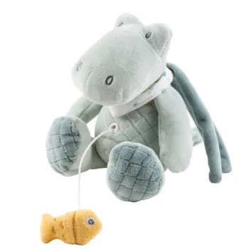 Nattou muzička plišana igračka krokodil i ribica 