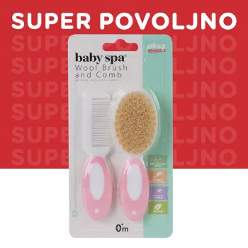 Baby Spa četka i češalj roze 