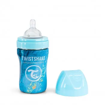 TS flasica anti-colic stainless marble blue 260ml 