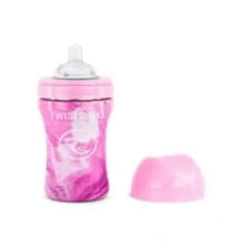 TS flasica anti-colic stainless marble pink 330ml 