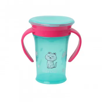 Baby Chef no-spill čaša 360° 210ml, 9m+, roze 
