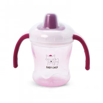 Baby Chef no-spill flašica 210ml, 6m+, roze 