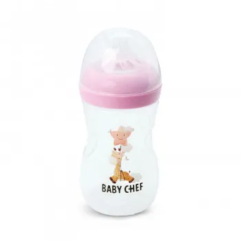 Baby Chef flašica plastična 240ml, roze 