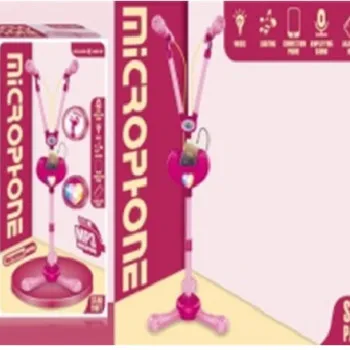 Milenijum stalak sa dva mikrofona roze 