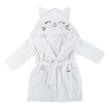 BUBA bademantil 104/110/116 white Kitty 