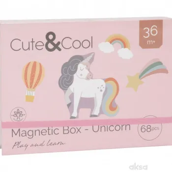 Cute&Cool drvena igračka magnetna kutija jednorog