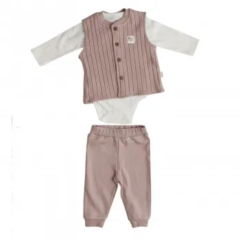 Lillo&Pippo set (bodi,pantalone,prsluk), devojčice 