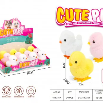 Hk Mini igračka pilići na navijanje, display 