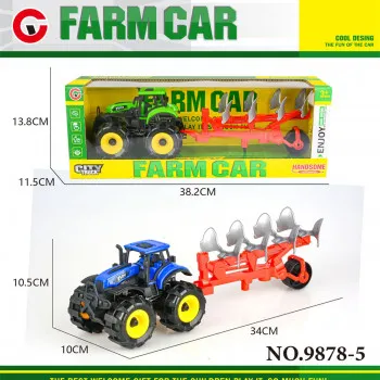 Hk Mini igračka farmerski traktor, plavo-crveni 
