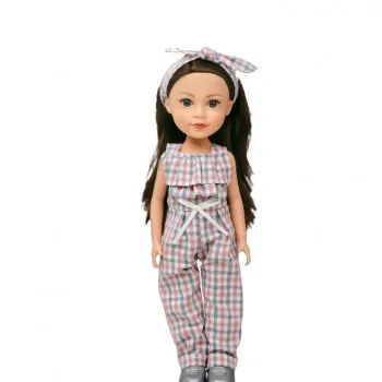 Cute&Cool lutka Brunette karirano odelo, 30cm 