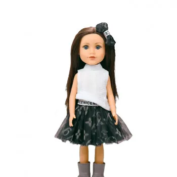 Cute&Cool lutka Brunette crna suknjica, 30cm 