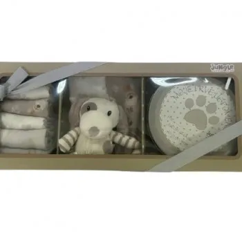 Jungle bebi set prvi otisak, sivi pas 