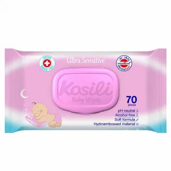 Kosili baby vlažne maramice sa poklopcem roze 70/1 